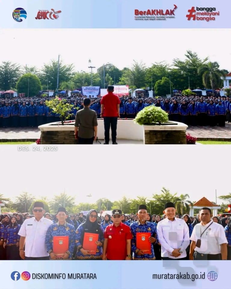 Bupati Muratara Resmi Serahkan SK PPPK Paruh Waktu TA 2025,Terimakasih Gagasan Presiden Prabowo Subianto