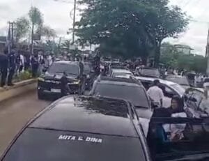 Jalinsum Macet  Pengguna Jalan Mengeluh Akibat  Adanya  Kampanye Paslon Pirsa-Efri