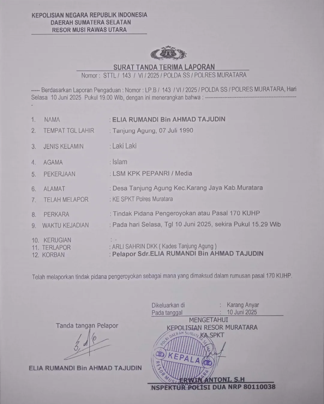 Ketika Kinerja Kepala Desa Bermasalah diPertanyakan Malah dianggap Salah.