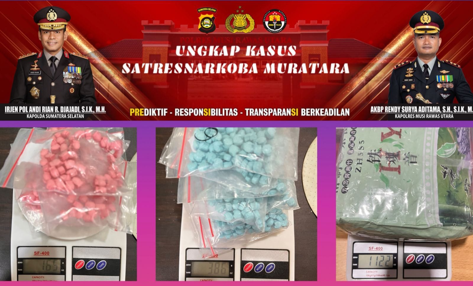 Satresnarkoba Berhasil Tangkap Dua Kurir Narkoba Di Wilayah Hukum Polres Muratara