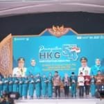 Bupati Hj Ratna Machmud Bersama Tim Penggerak PKK Hadiri Pembukaan HKG PKK Ke-54 dan Rakerda Dekranasda Sumsel