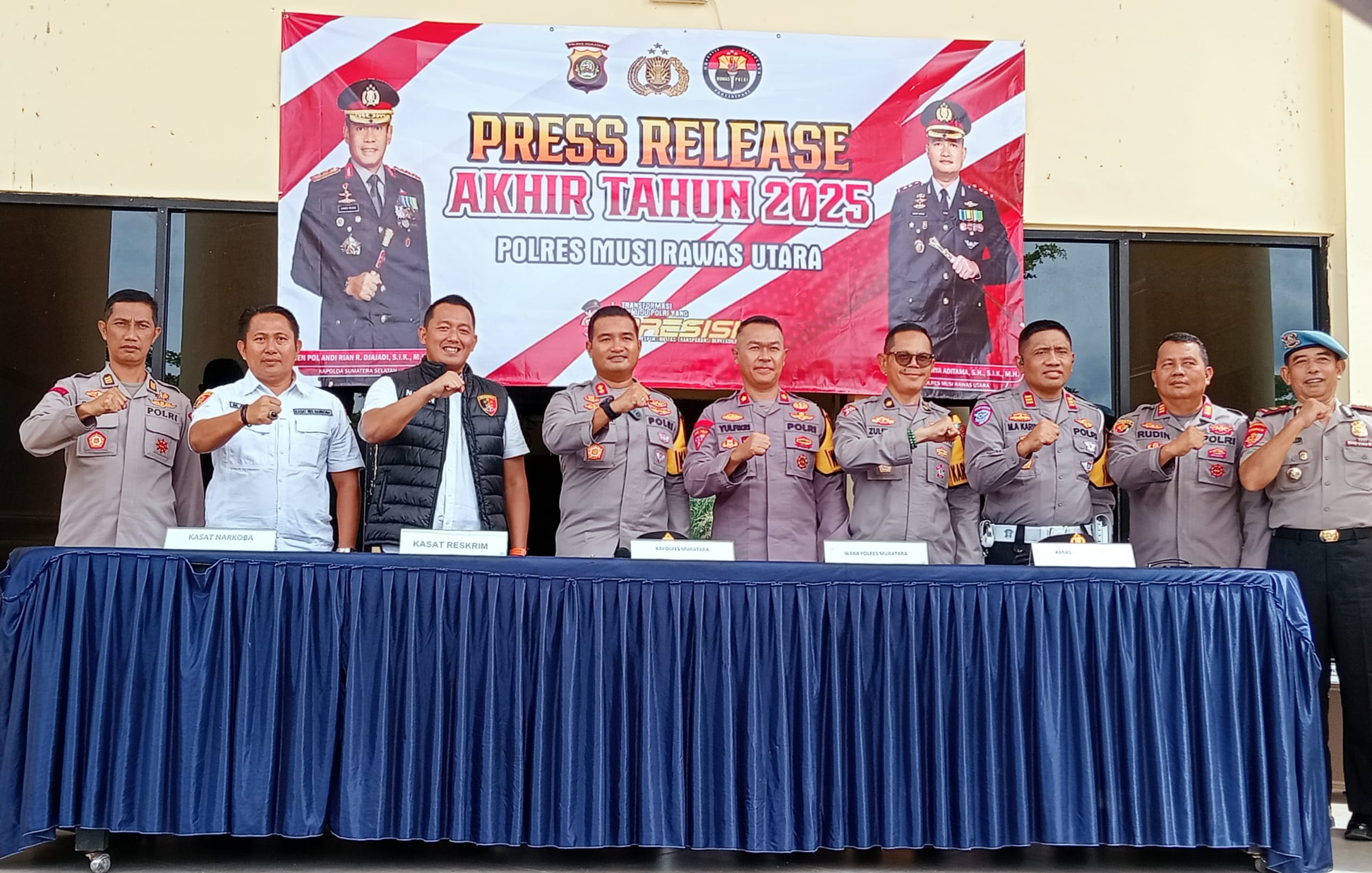 Polres Muratara Gelar Press Release Akhir Tahun 2025, Paparkan Capaian Kinerja dan Penanganan Kamtibmas