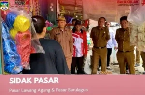 Sidak Dua Pasar Tradisional Muratara Disprindakop Pastikan Kualitas Barang dan Ketersediaan Pangan Tetap Terjaga