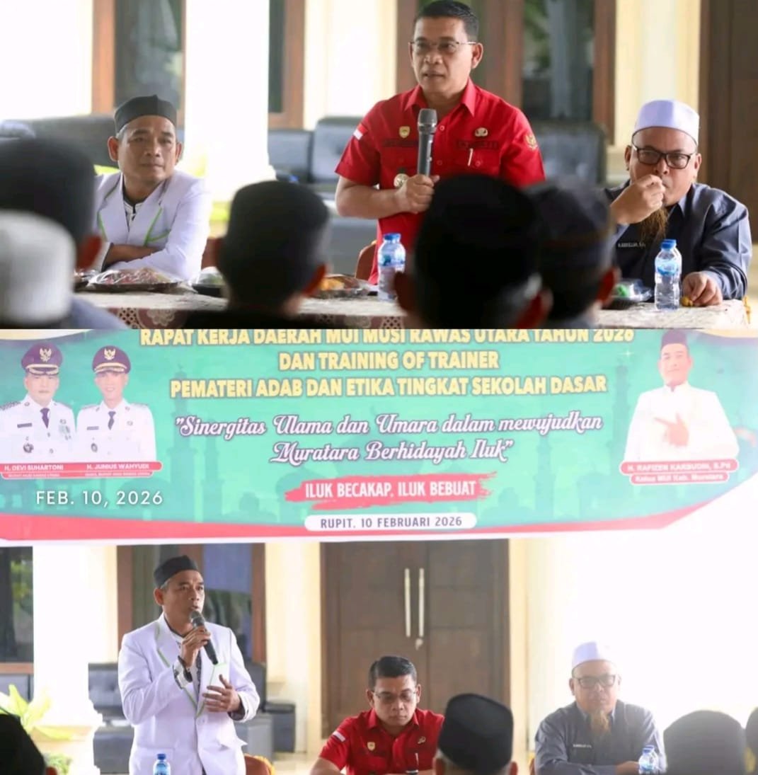 Cetak Generasi Berakhlak, Bupati Muratara Hadiri Rakerda MUI dan ToT Pemateri SD
