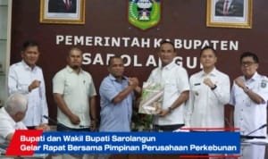 Bupati dan Wakil Bupati Sarolangun Gelar Rapat Bersama Pimpinan Perusahaan Perkebunan
