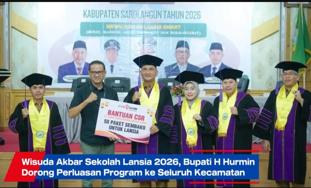 Wisuda Akbar Sekolah Lansia 2026, Bupati Hurmin Dorong Perluasan Program ke Seluruh Kecamatan