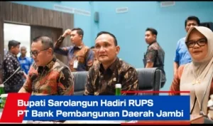 Bupati Sarolangun Hadiri RUPS PT Bank Pembangunan Daerah Jambi