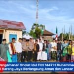 Pengamanan Sholat Idul Fitri 1447 H Muhammadiyah di Karang Jaya Berlangsung Aman dan Lancar