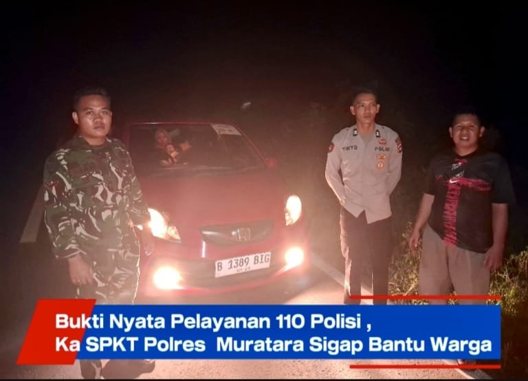 Bukti Nyata Pelayanan 110 Polisi ,Ka SPKT Polres Muratara Sigap Bantu Warga