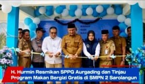H. Hurmin Resmikan SPPG Aurgading dan Tinjau Program Makan Bergizi Gratis di SMPN 2 Sarolangun