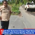 Bupati Devi Suhartoni Bangun Rigid Beton Gantikan Jalan Putus Menuju Rawas Ilir