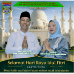 Kepala Desa Sungai Baung dan Istri Mengucapkan Selamat Hari Raya Idul Fitri