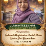 Ulpayanti S.Sp.Mpd Kepala Sekolah SMP N2 Rupit Ucapkan Selamat Menunaikan Ibadah Puasa 1447 H / 2026 M