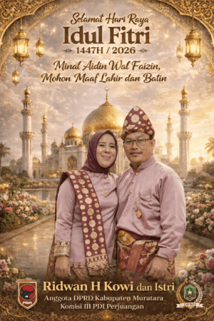Ridwan H Kowi dan Istri Ucapkan Selamat Hari Raya Idul Fitri