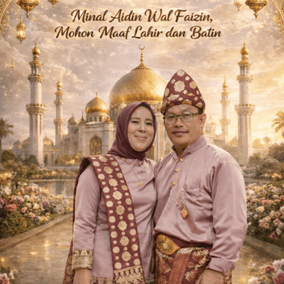 Ridwan H Kowi dan Istri Ucapkan Selamat Hari Raya Idul Fitri