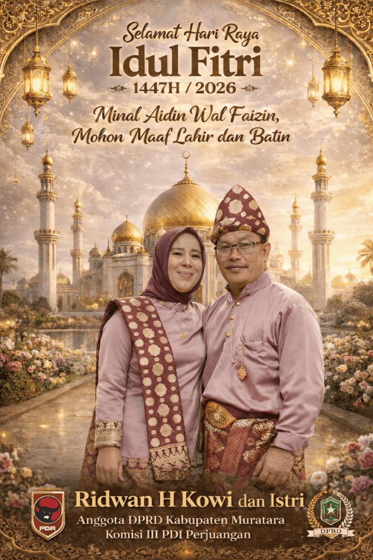 Ridwan H Kowi dan Istri Ucapkan Selamat Hari Raya Idul Fitri